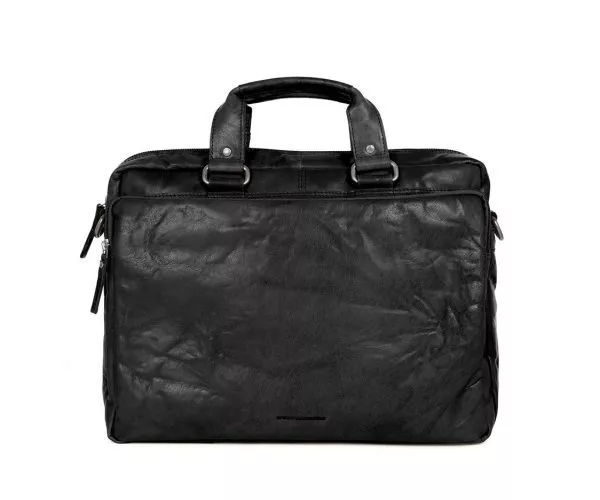 Spikes & Sparrow Spikes & Sparrow Leren Laptoptas – Mississippi – Zwart