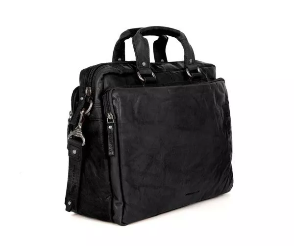 spikes & sparrow Spikes & Sparrow Leren Laptoptas – Mississippi – Zwart spikes & sparrow Spikes & Sparrow Leren Laptoptas – Mississippi – Zwart