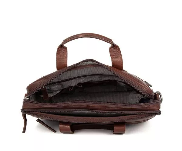 Spikes & Sparrow Spikes & Sparrow Leren Laptoptas – Montana – Zwart