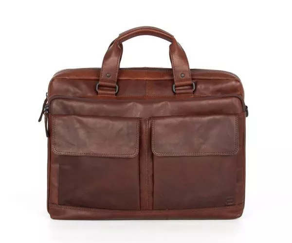 Spikes & Sparrow Spikes & Sparrow Leren Laptoptas – Robert – Donkerbruin