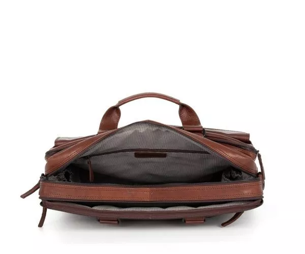 Spikes & Sparrow Spikes & Sparrow Leren Laptoptas – Robert – Donkerbruin