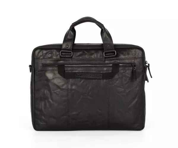 Spikes & Sparrow Spikes & Sparrow Leren Laptoptas – Robert – Zwart