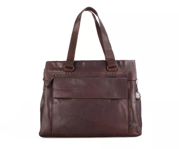 spikes & sparrow Spikes & Sparrow Leren Laptoptas / Schoudertas – Yosemite – Donkerbruin