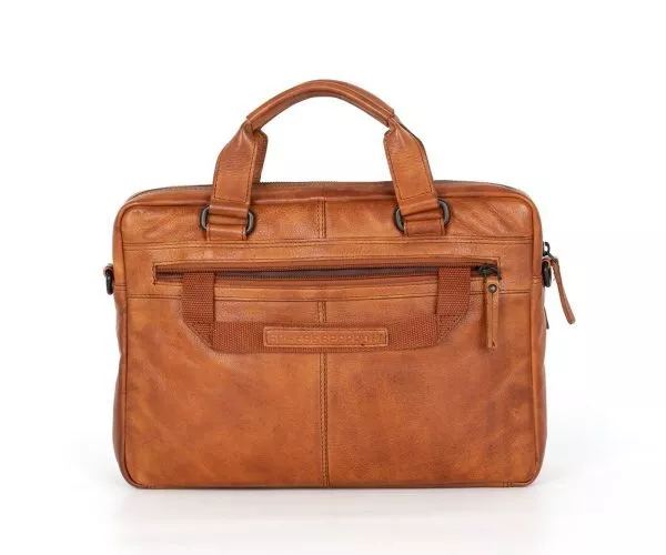 Spikes & Sparrow Spikes & Sparrow Leren Laptoptas – Steven – Brandy Cognac