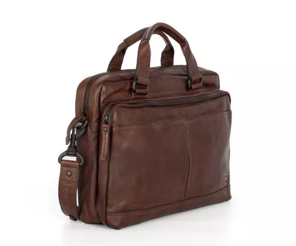 spikes & sparrow Spikes & Sparrow Leren Laptoptas – Steven – Donkerbruin