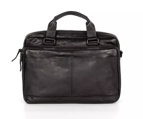 Spikes & Sparrow Spikes & Sparrow Leren Laptoptas – Steven – Zwart