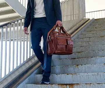 Spikes & Sparrow Spikes & Sparrow Leren Laptoptas – Utah – Brandy Cognac