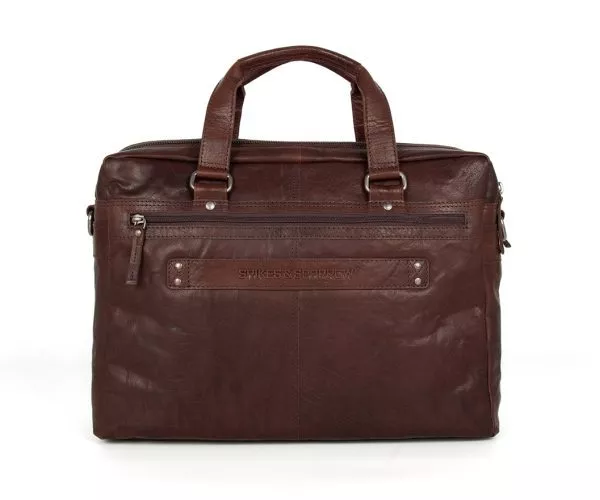 Spikes & Sparrow Spikes & Sparrow Leren Laptoptas – Utah – Donkerbruin