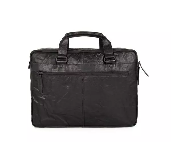 Spikes & Sparrow Spikes & Sparrow Leren Laptoptas – Viper – Zwart