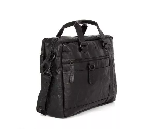 spikes & sparrow Spikes & Sparrow Leren Laptoptas – Viper – Zwart spikes & sparrow Spikes & Sparrow Leren Laptoptas – Viper – Zwart