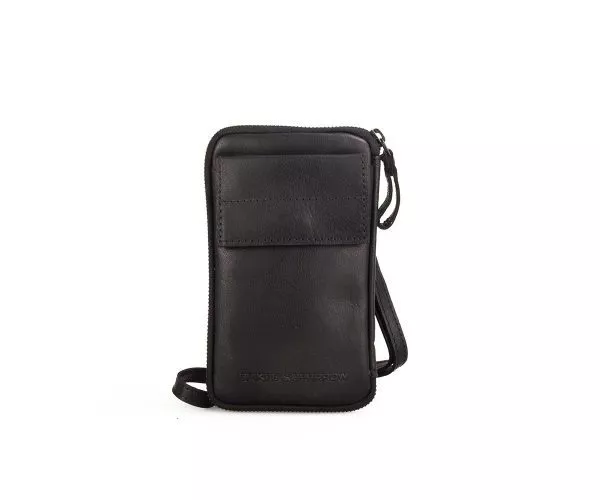 spikes & sparrow Spikes & Sparrow Leren Portemonnee / Mini Crossbodytas – Reno – Zwart