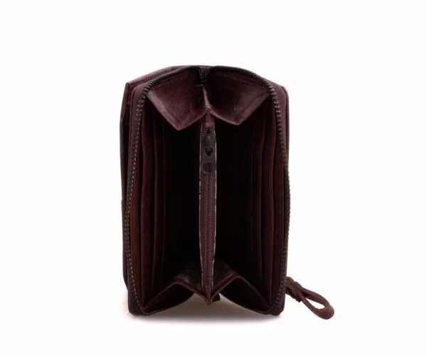 Spikes & Sparrow Spikes & Sparrow Leren RFID Portemonnee – Bo – Donkerbruin