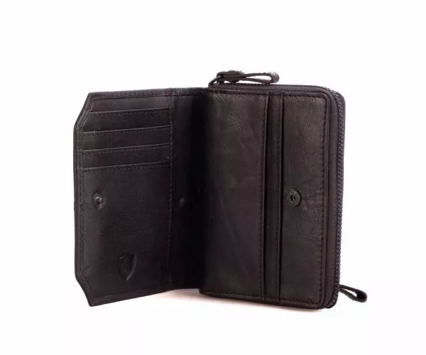 Spikes & Sparrow Spikes & Sparrow Leren RFID Portemonnee – Bo – Zwart