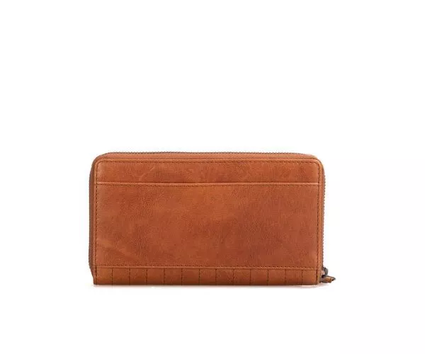 Spikes & Sparrow Spikes & Sparrow Leren RFID Portemonnee – Cora – Brandy Cognac