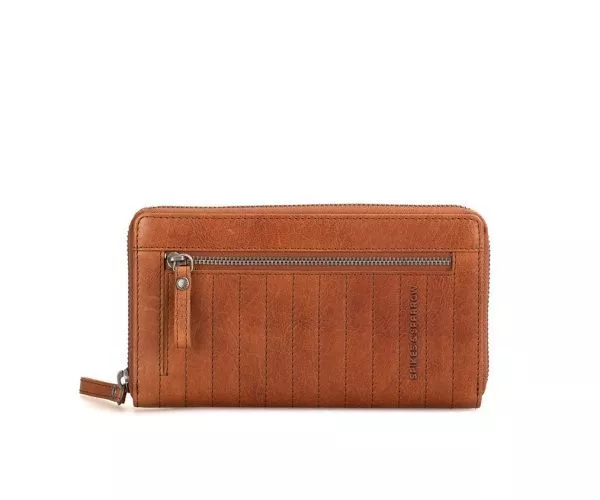 spikes & sparrow Spikes & Sparrow Leren RFID Portemonnee – Cora – Brandy Cognac