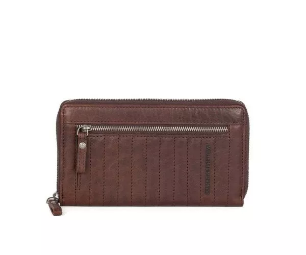 spikes & sparrow Spikes & Sparrow Leren RFID Portemonnee – Cora – Donkerbruin