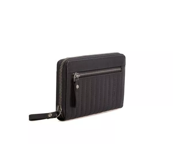 Spikes & Sparrow Spikes & Sparrow Leren RFID Portemonnee – Cora – Zwart