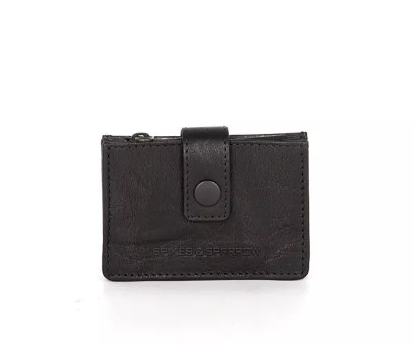Spikes & Sparrow Spikes & Sparrow Leren RFID Portemonnee / Creditcardhouder – Leah – Zwart
