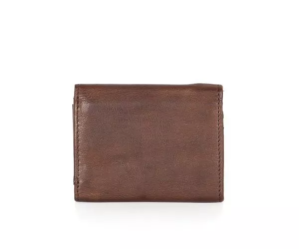 Spikes & Sparrow Spikes & Sparrow Leren RFID Portemonnee / Creditcardhouder – Mark – Donkerbruin