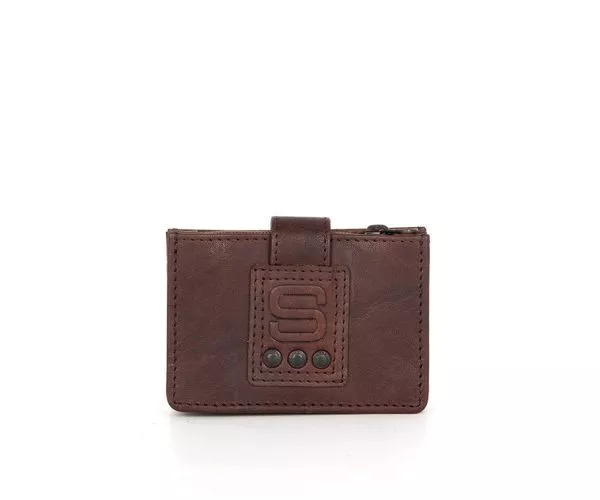 spikes & sparrow Spikes & Sparrow Leren RFID Portemonnee / Creditcardhouder – Leah – Donkerbruin