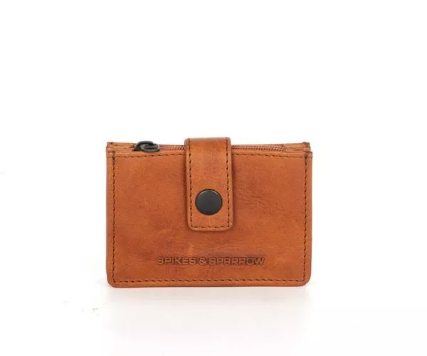 Spikes & Sparrow Spikes & Sparrow Leren RFID Portemonnee / Creditcardhouder – Leah – Brandy Cognac