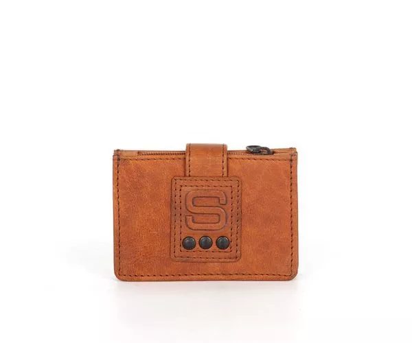 spikes & sparrow Spikes & Sparrow Leren RFID Portemonnee / Creditcardhouder – Leah – Brandy Cognac