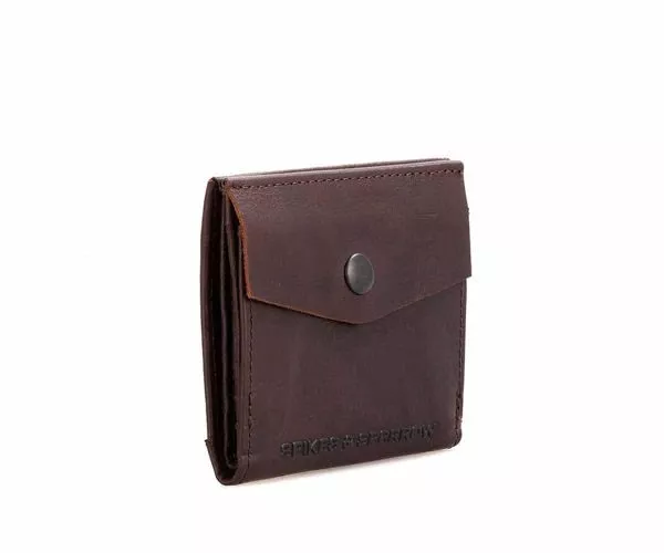 Spikes & Sparrow Spikes & Sparrow Leren RFID Portemonnee – Illinois – Donker Bruin