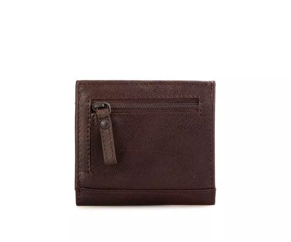 Spikes & Sparrow Spikes & Sparrow Leren RFID Portemonnee – Illinois – Donker Bruin