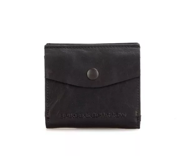 spikes & sparrow Spikes & Sparrow Leren RFID Portemonnee – Illinois – Zwart