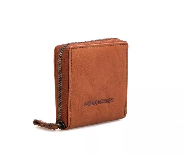 Spikes & Sparrow Spikes & Sparrow Leren RFID Portemonnee – Indiana – Brandy Cognac