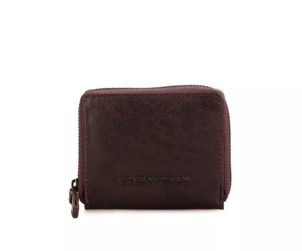 spikes & sparrow Spikes & Sparrow Leren RFID Portemonnee – Indiana – Donkerbruin