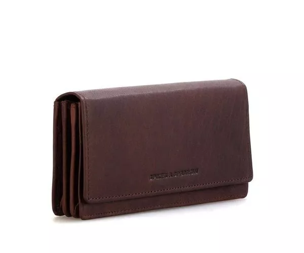 Spikes & Sparrow Spikes & Sparrow Leren RFID Portemonnee – Kentucky – Donkerbruin