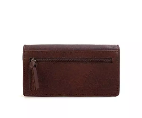 Spikes & Sparrow Spikes & Sparrow Leren RFID Portemonnee – Kentucky – Donkerbruin
