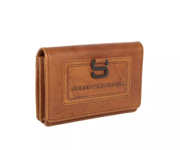 Spikes & Sparrow Spikes & Sparrow Leren RFID Portemonnee – Lorraine – Brandy Cognac