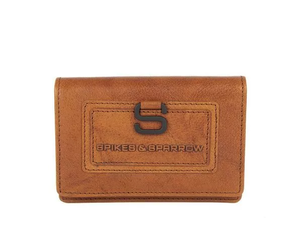 spikes & sparrow Spikes & Sparrow Leren RFID Portemonnee – Lorraine – Brandy Cognac