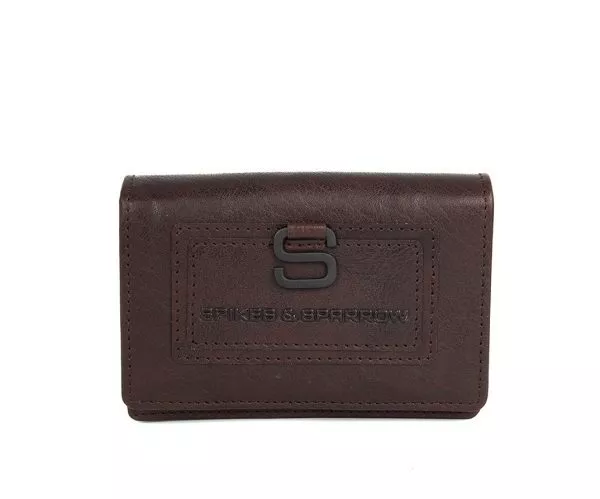 spikes & sparrow Spikes & Sparrow Leren RFID Portemonnee – Lorraine – Donkerbruin