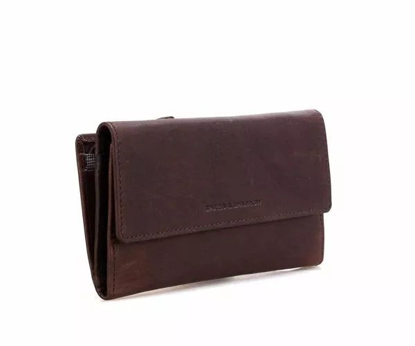 Spikes & Sparrow Spikes & Sparrow Leren RFID Portemonnee – Louisiana – Donkerbruin