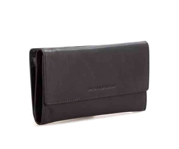 Spikes & Sparrow Spikes & Sparrow Leren RFID Portemonnee – Louisiana – Zwart