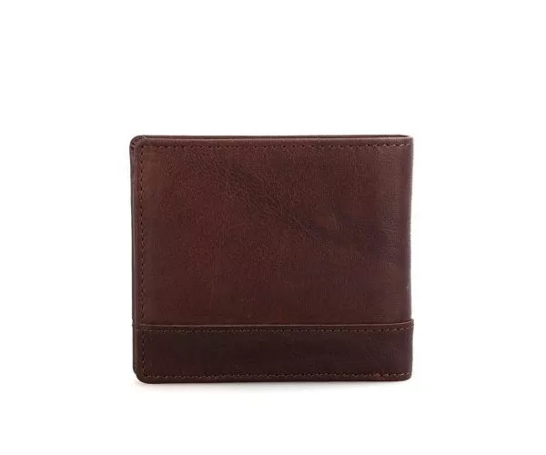 Spikes & Sparrow Spikes & Sparrow Leren RFID Portemonnee – Maine – Donkerbruin