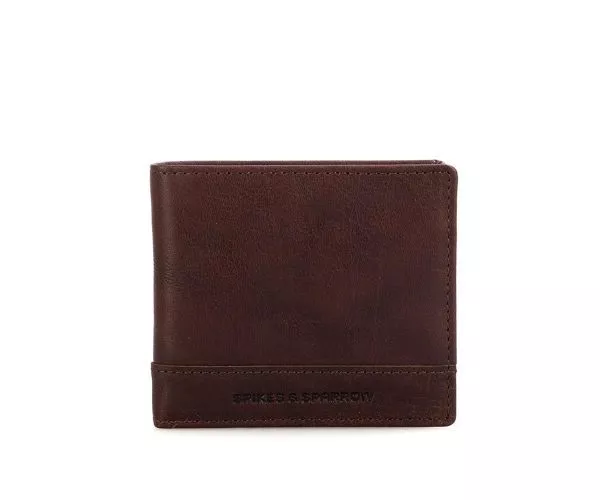 spikes & sparrow Spikes & Sparrow Leren RFID Portemonnee – Maine – Donkerbruin