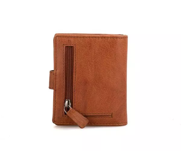 Spikes & Sparrow Spikes & Sparrow Leren RFID Portemonnee – Michigan – Brandy Cognac