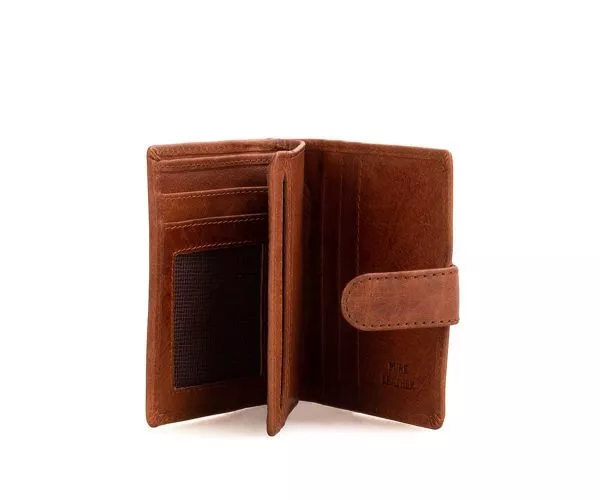 Spikes & Sparrow Spikes & Sparrow Leren RFID Portemonnee – Michigan – Brandy Cognac