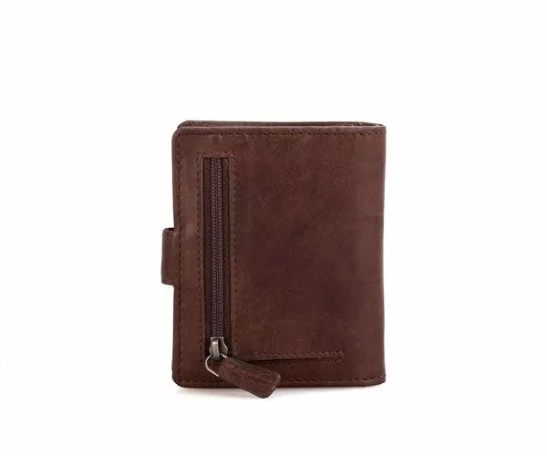 Spikes & Sparrow Spikes & Sparrow Leren RFID Portemonnee – Michigan – Donkerbruin