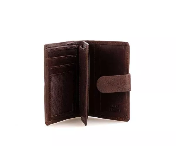 Spikes & Sparrow Spikes & Sparrow Leren RFID Portemonnee – Michigan – Donkerbruin