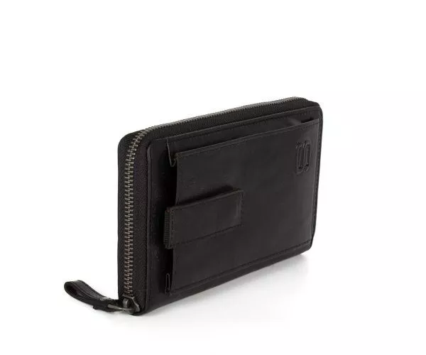 Spikes & Sparrow Spikes & Sparrow Leren RFID Portemonnee / Telefoonhouder – Mace – Zwart