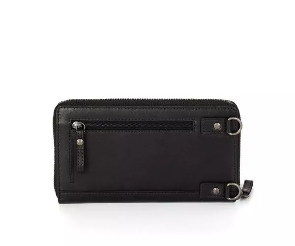 Spikes & Sparrow Spikes & Sparrow Leren RFID Portemonnee / Telefoonhouder – Mace – Zwart