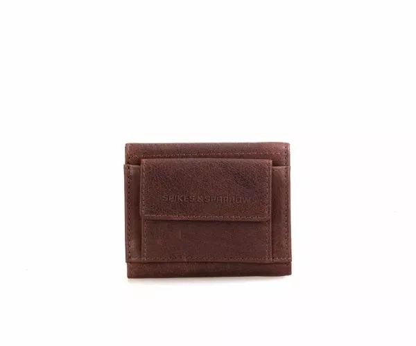 Spikes & Sparrow Spikes & Sparrow Leren RFID Portemonnee – Teton – Donkerbruin