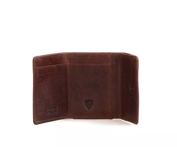 Spikes & Sparrow Spikes & Sparrow Leren RFID Portemonnee – Teton – Donkerbruin