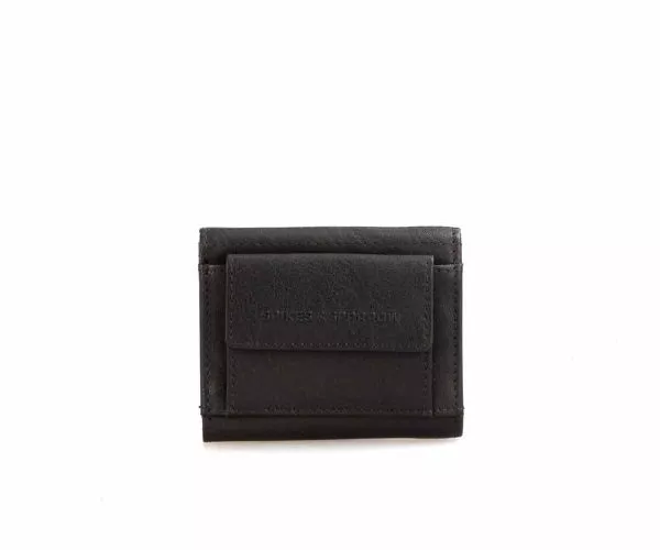 Spikes & Sparrow Spikes & Sparrow Leren RFID Portemonnee – Teton – Zwart