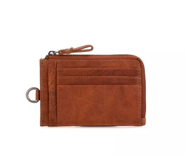 Spikes & Sparrow Spikes & Sparrow Leren RFID Portemonnee – Wisconsin – Brandy Cognac